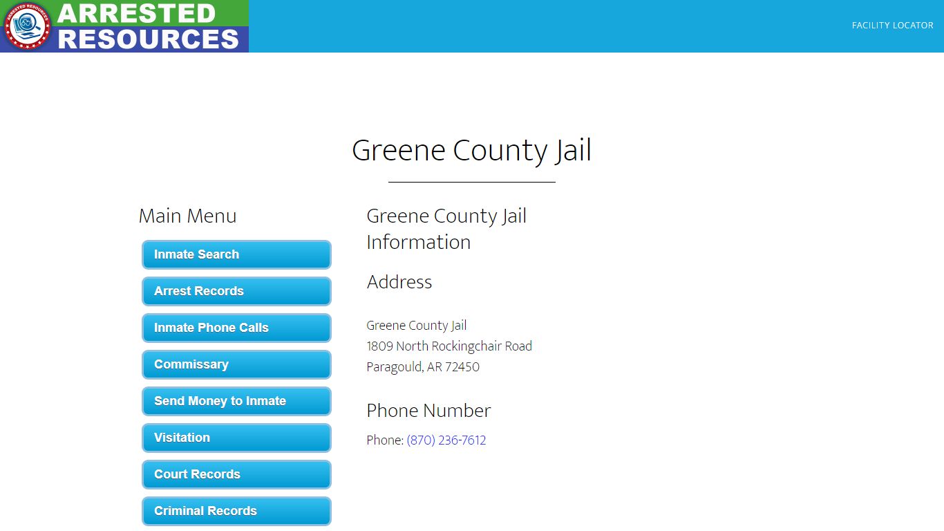 Greene County Jail - Inmate Search - Paragould, AR - Arrested Resources