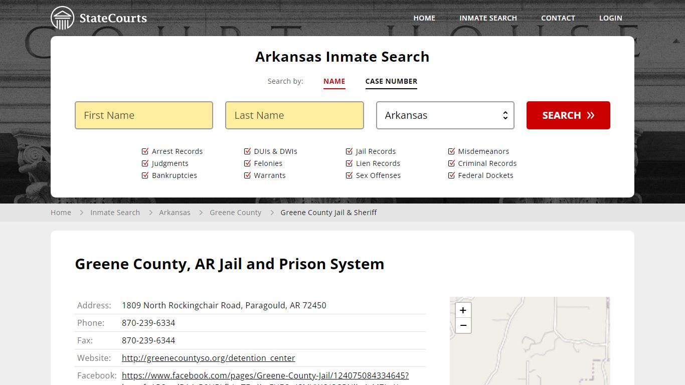 Greene County, AR Jail and Prison System - State Courts